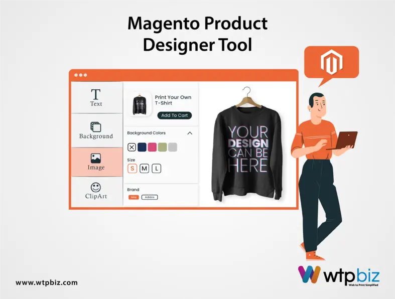 WTPBiz's magento product designer tool