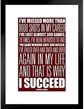 Poster print of Michael Jordan quote.