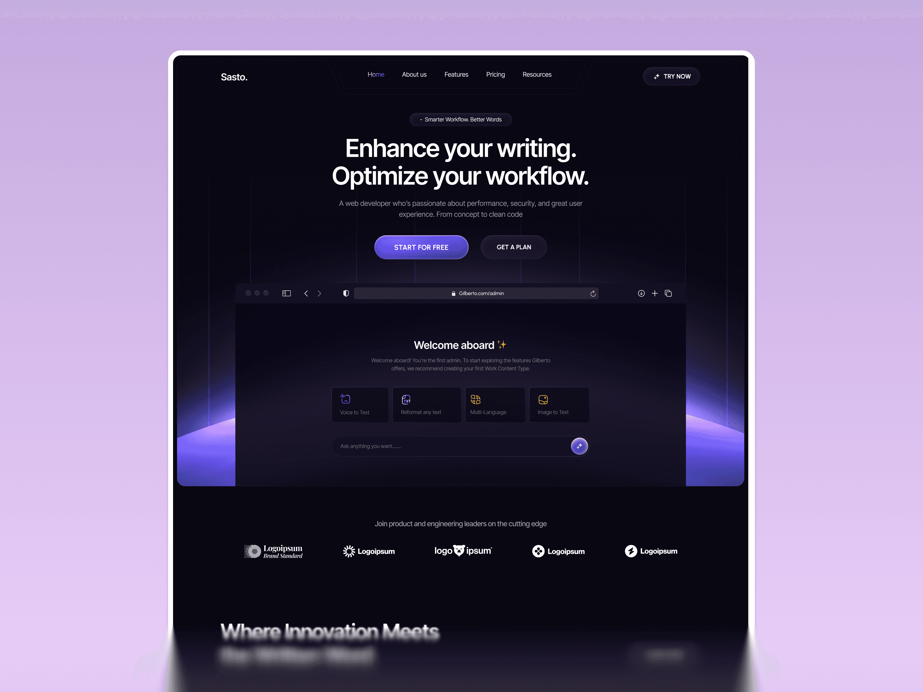 webflow saas template