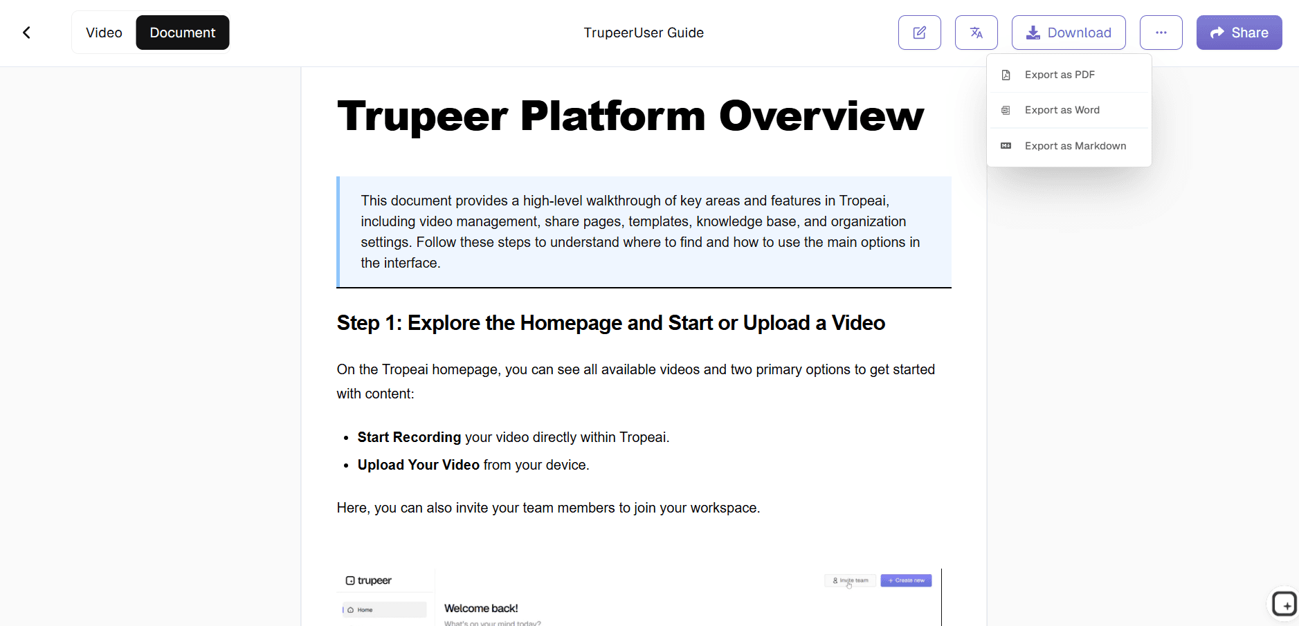 Create Process Guides in Seconds - Trupeer AI