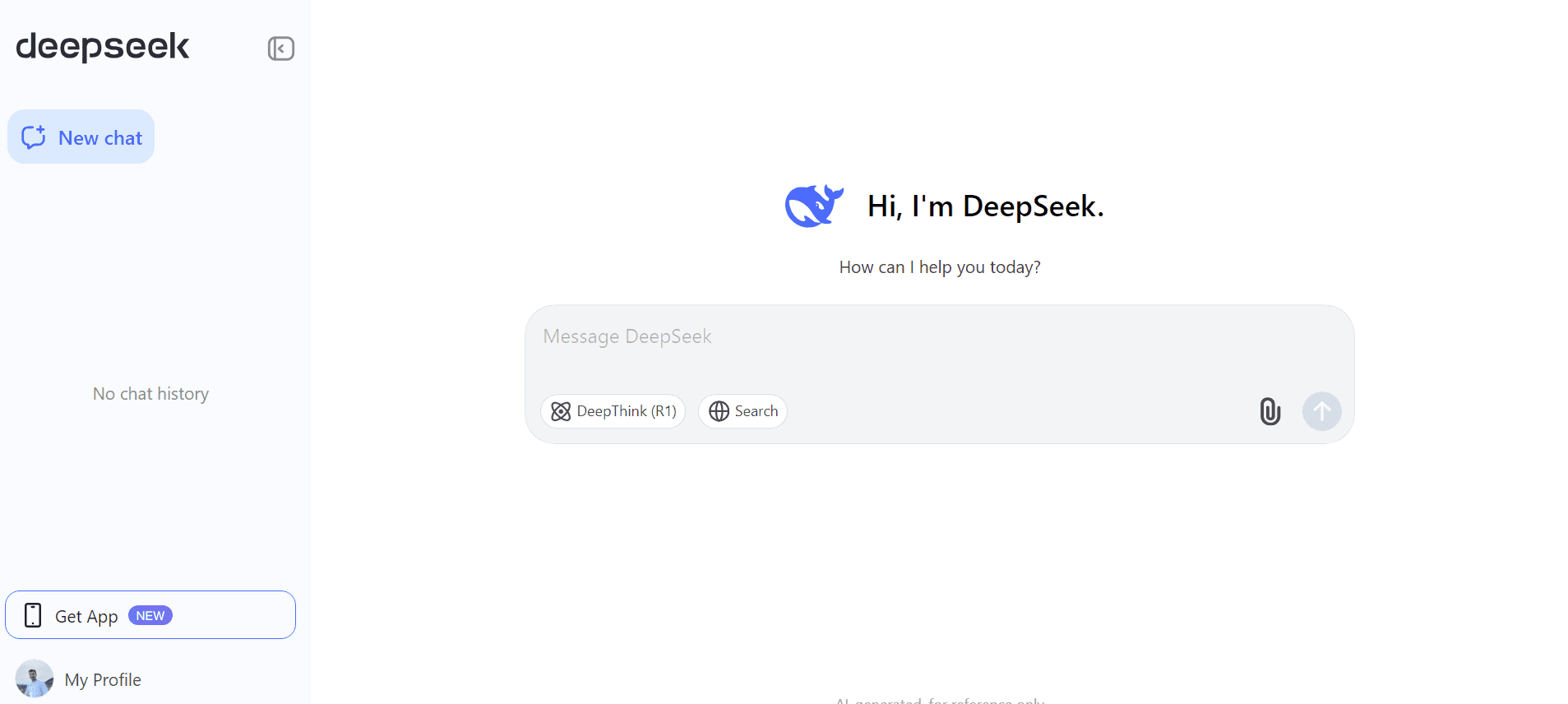 DeepSeek Dashboard View