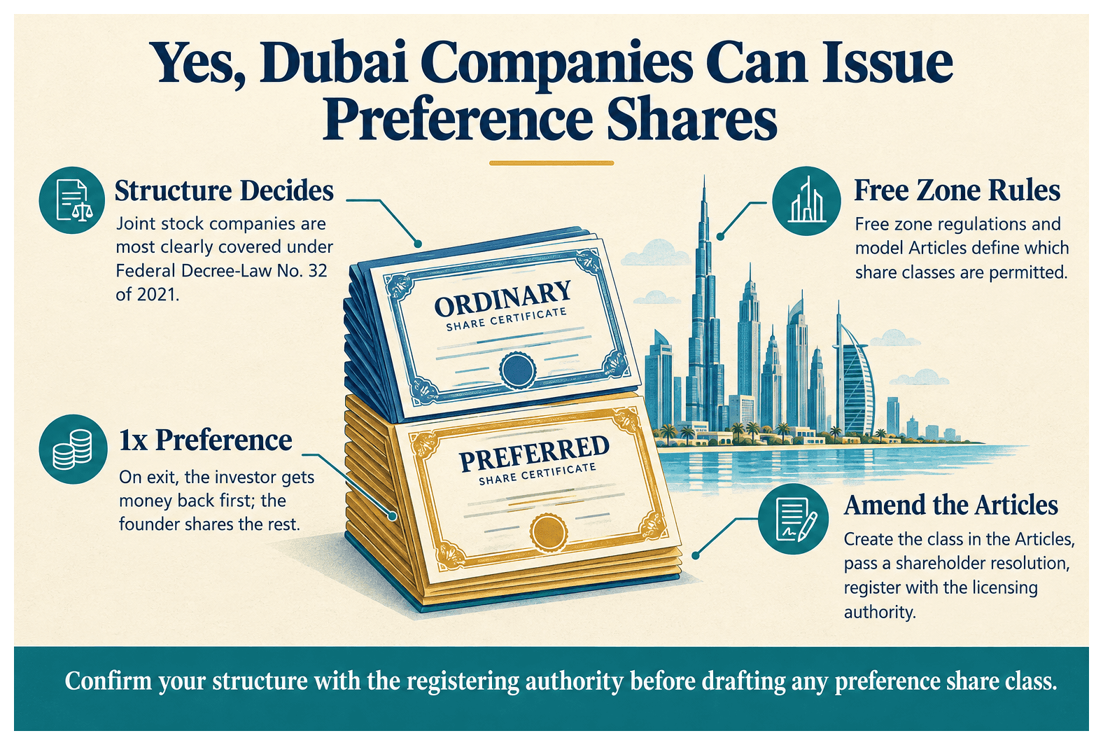 Infographic: Can a Dubai Company Issue Preference Shares