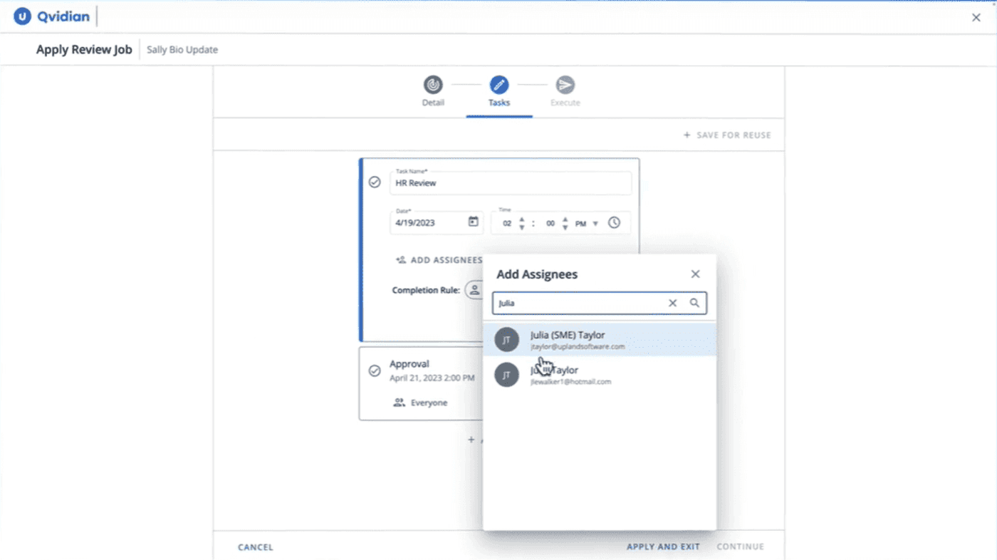 Automated review and approval workflows