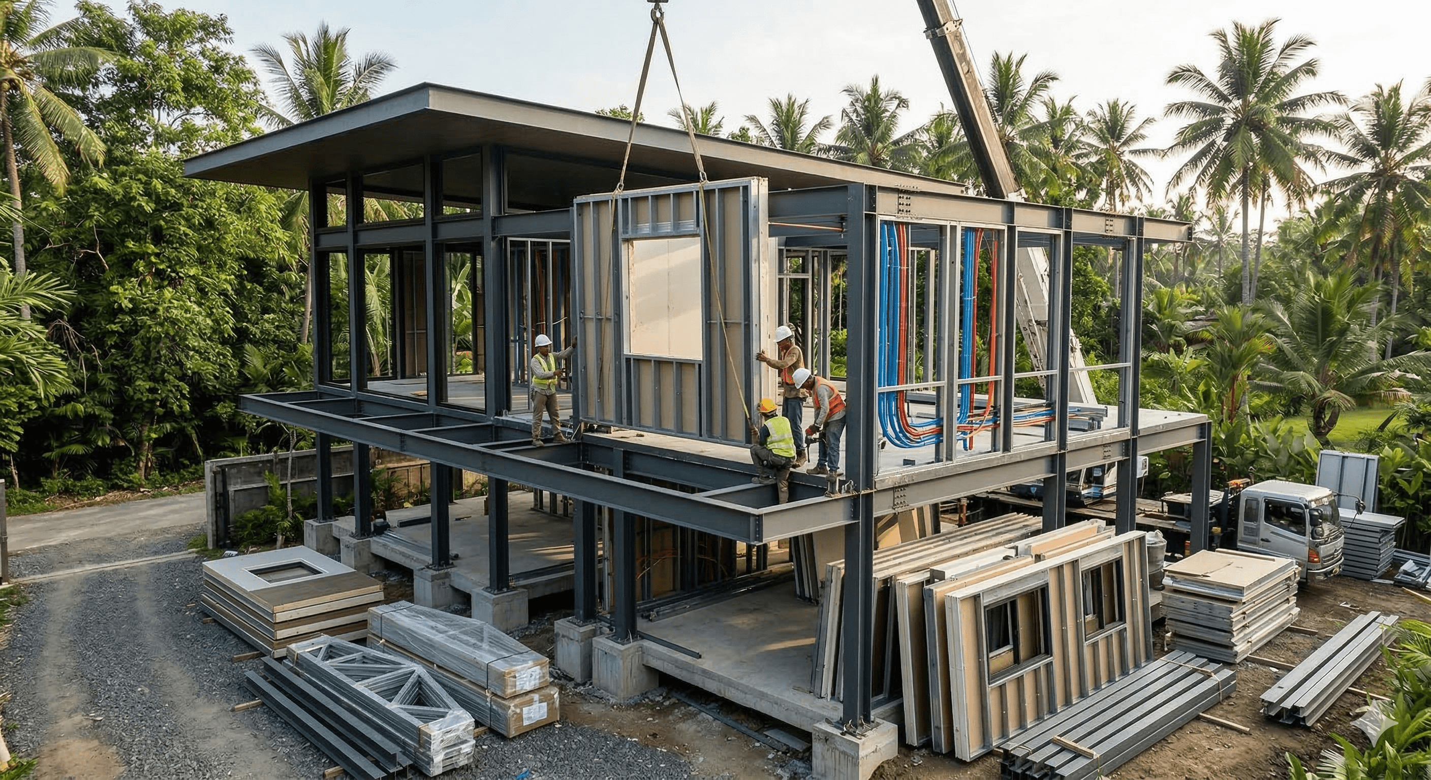 red metal frame under white sky during daytime