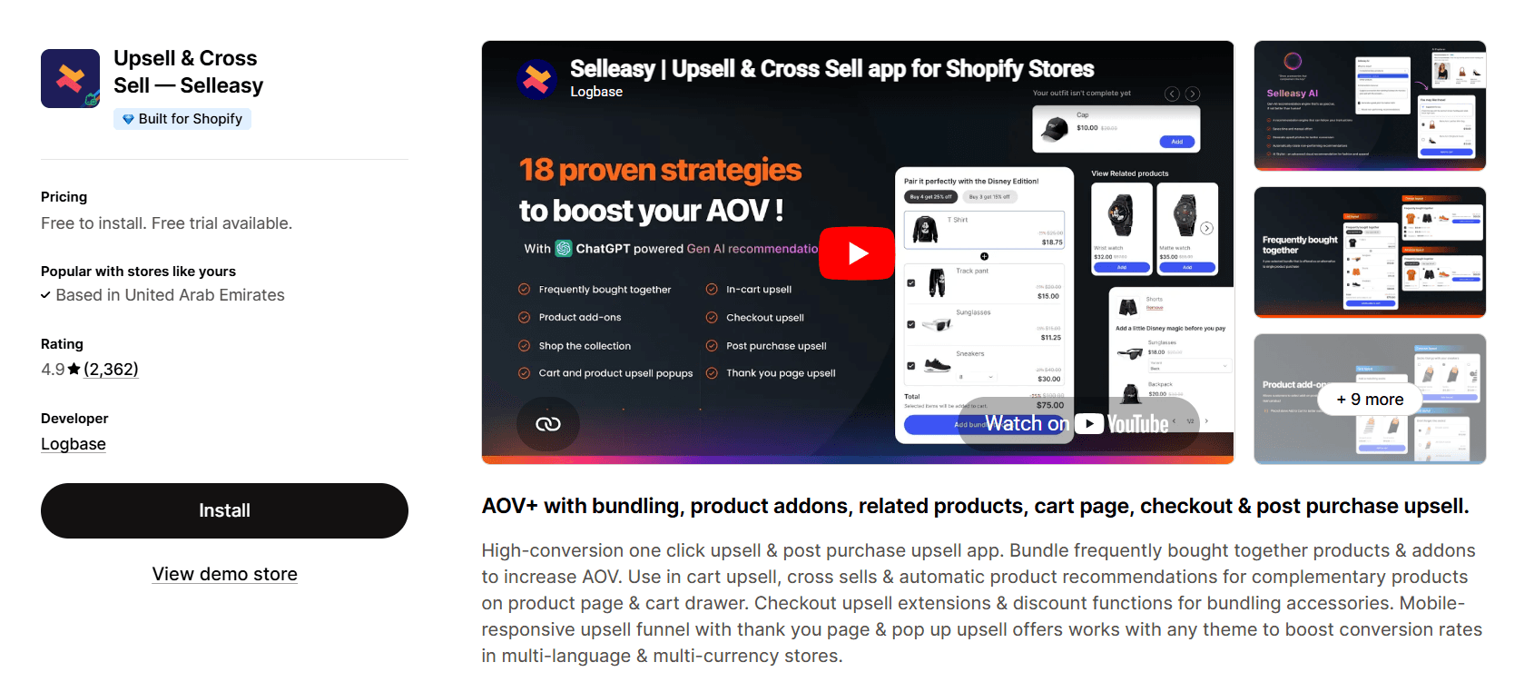 Upsell & Cross Sell — Selleasy on the Shopify App Store