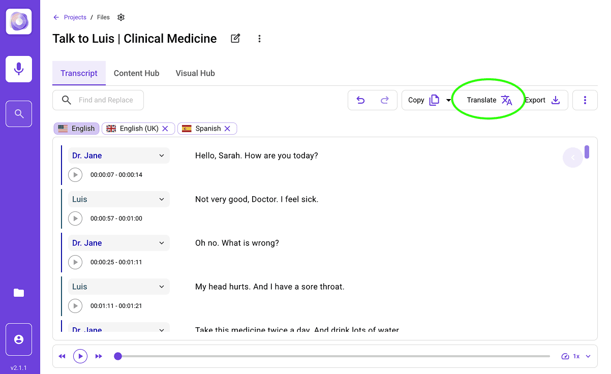 Transcript whispertranscribe screenshot 