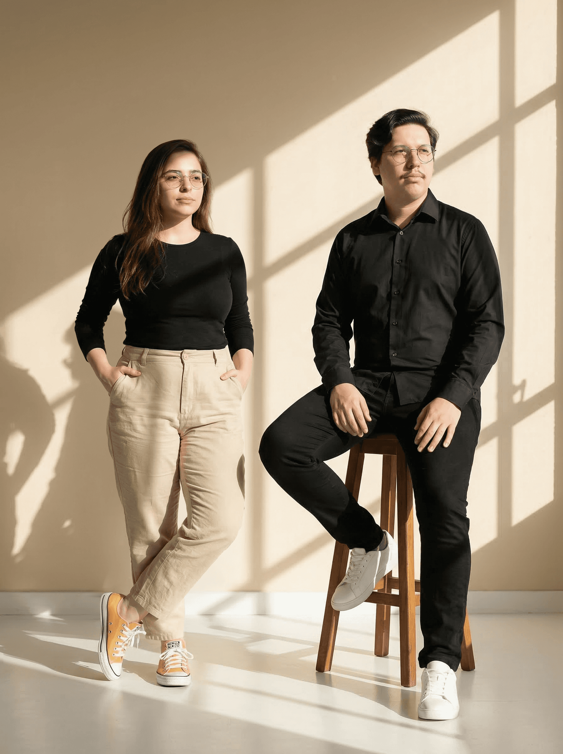 Young woman in green background.