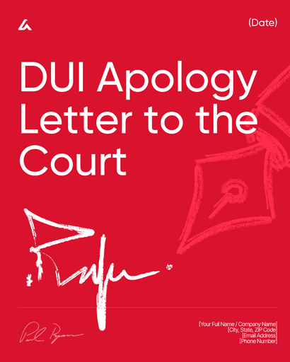 DUI Apology Letter to the Court
