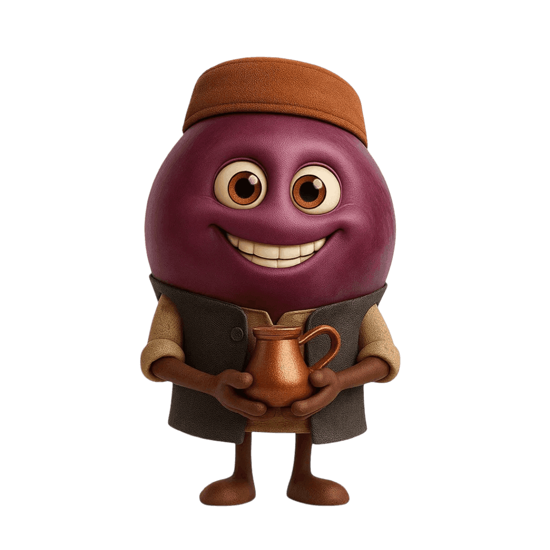 Kalecik Karasi grape berry illustration for wine education.