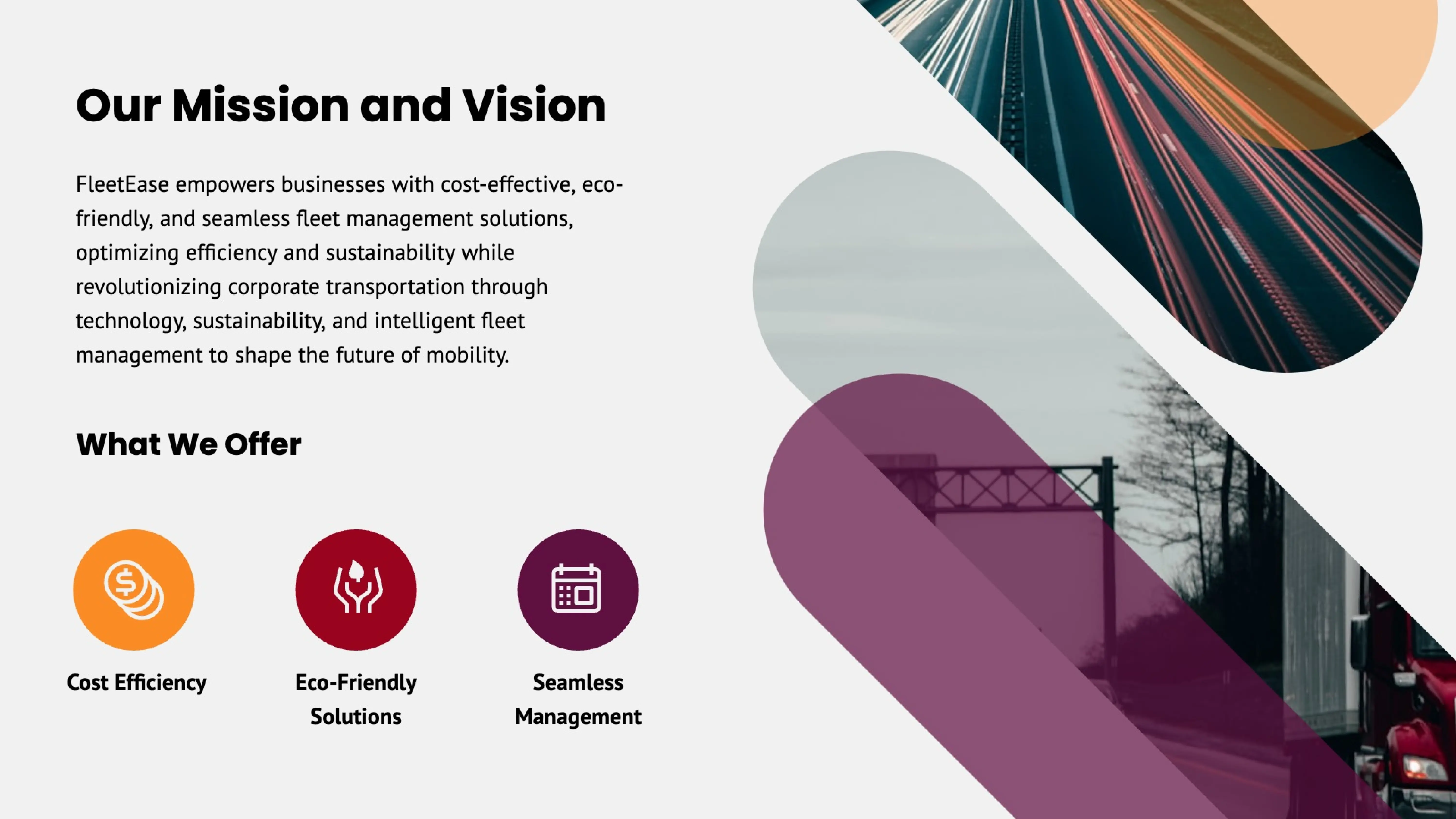 mission and vision slide - executive summary and business plan presentation template
