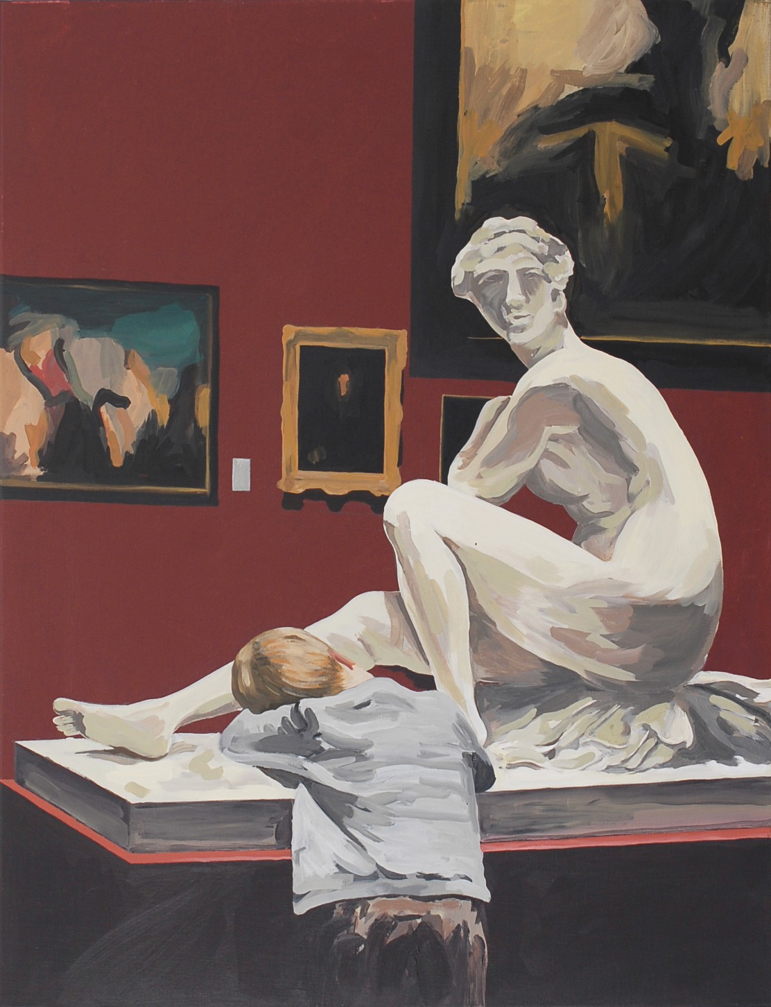 Les musées, Basile, Acrylique sur toile, 116 x 89 cm, 2019