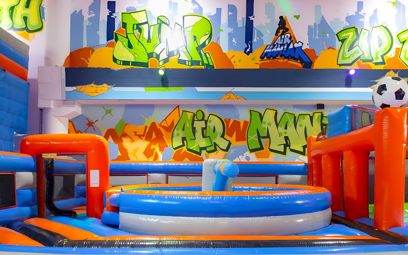 Children enjoying at Air Maniax Indoor Adventure Inflatable Park in Dubai, a unique family-friendly attraction