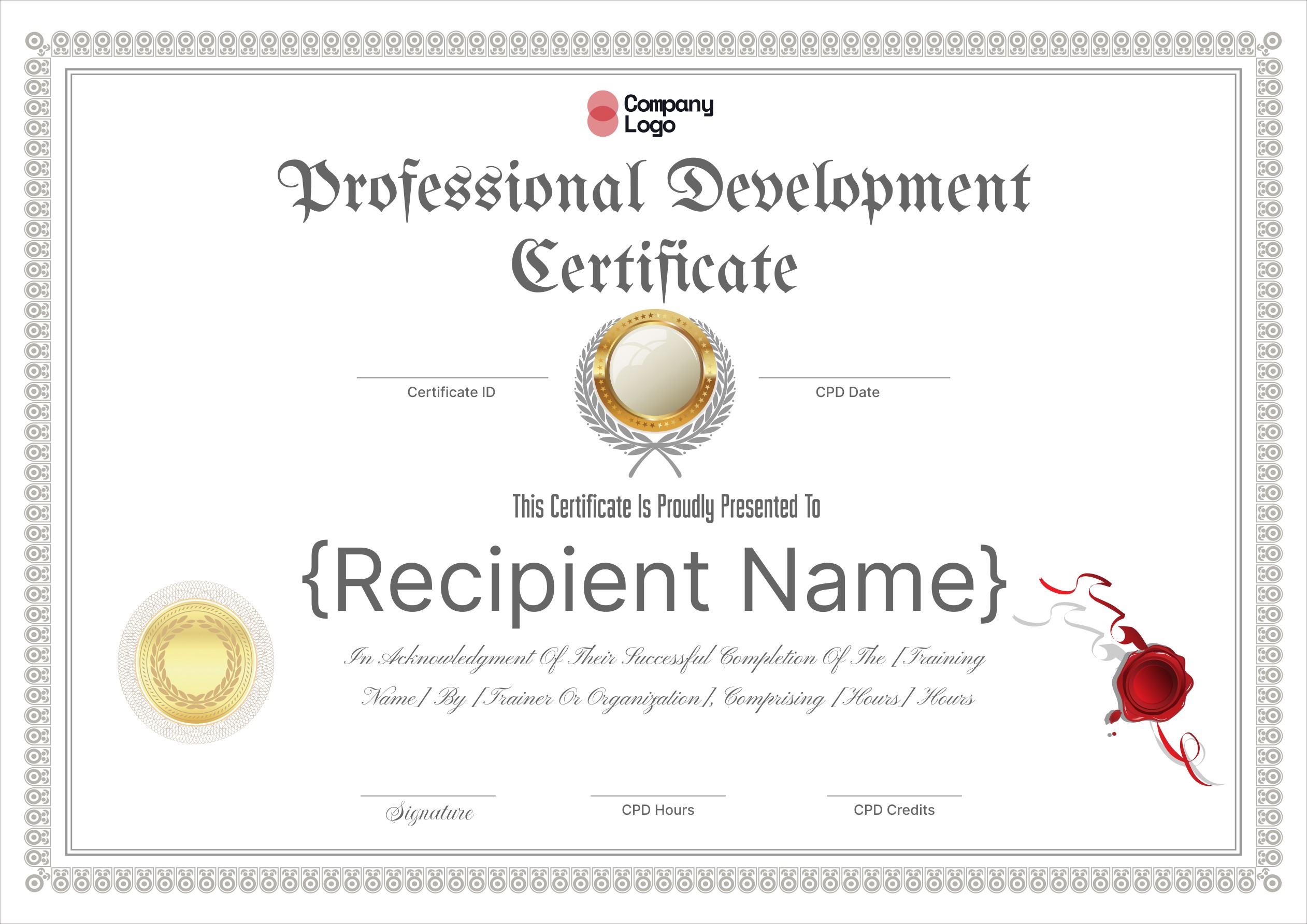 Wauld - Elegant Professional Development Certificate Template