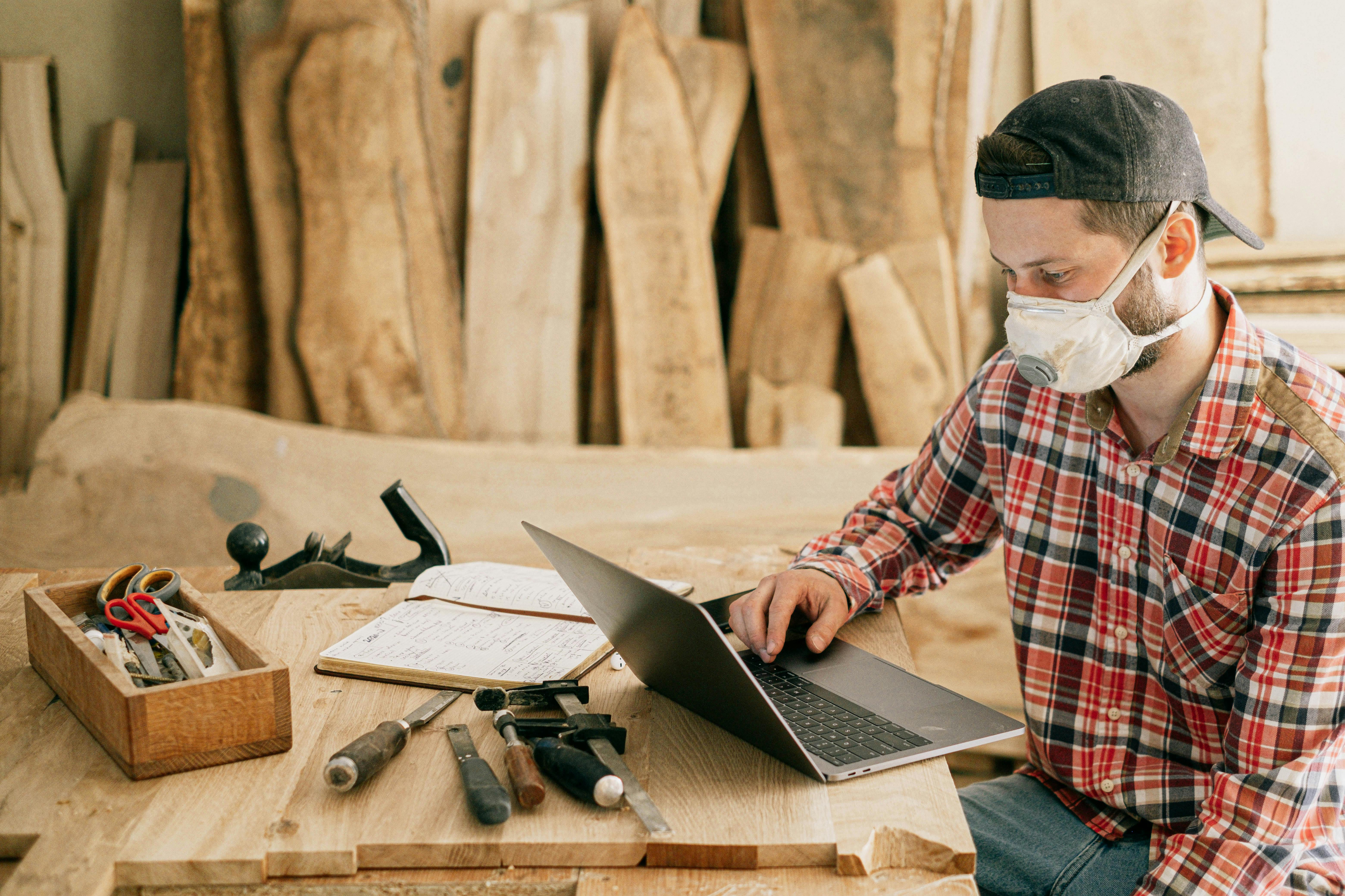 Startup founder wearing an oxygen mask, symbolizing the pressures and challenges of running a business.