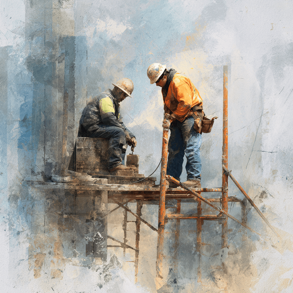 image of builders working
