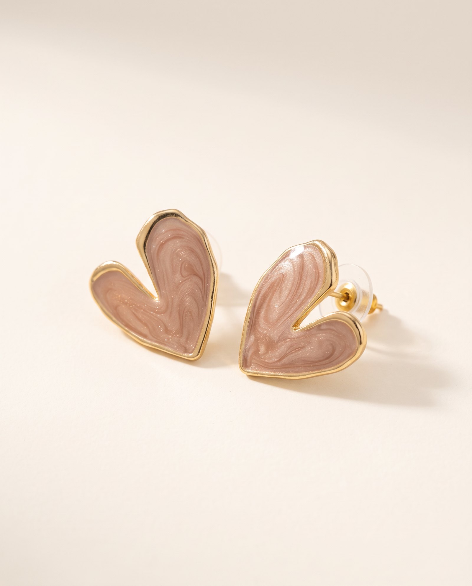 Blush Heart Studs product photo