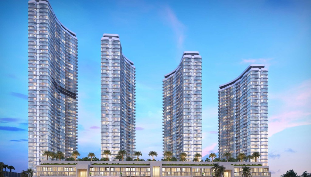 Elevated view from Sobha AquaCrest, capturing the expansive city and natural surroundings.
