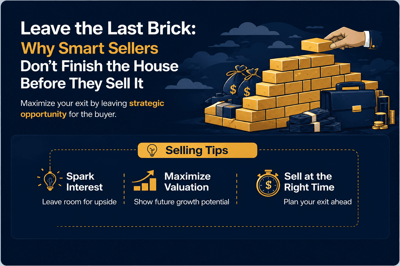 Leave the Last Brick: Why Smart Sellers Don’t Finish the House Before They Sell It.