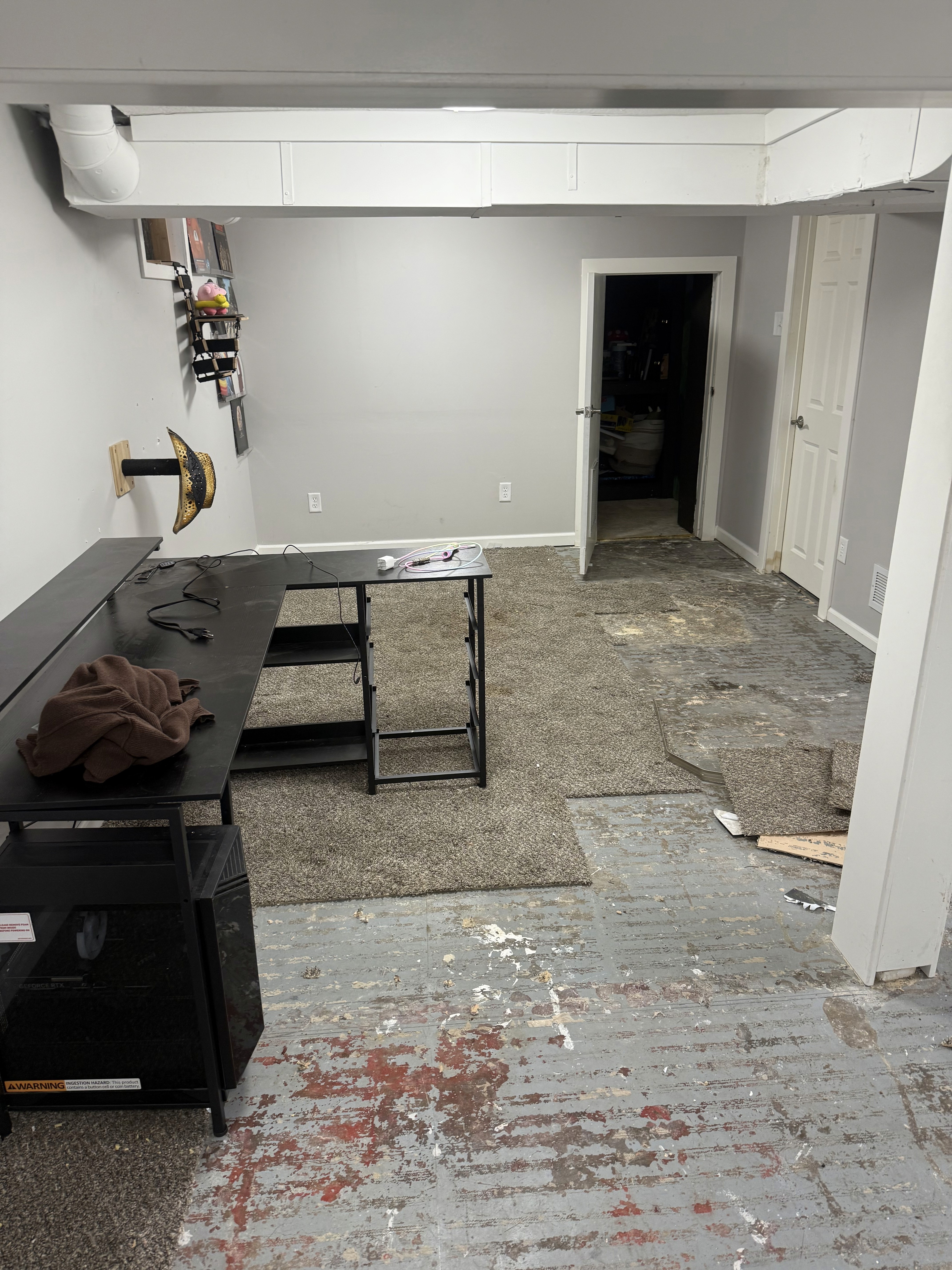 basement floor before 