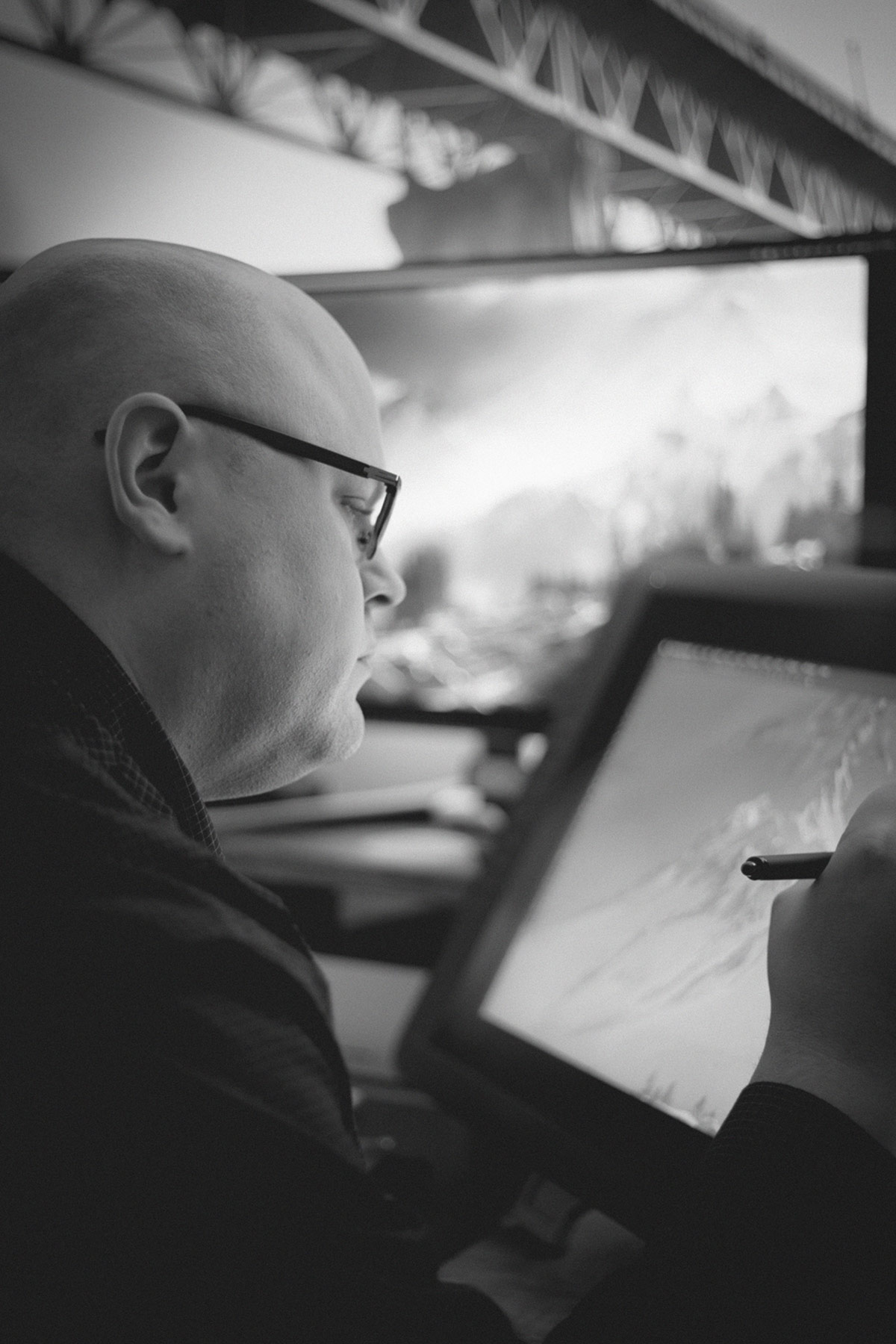 Photo of Greg Martin working