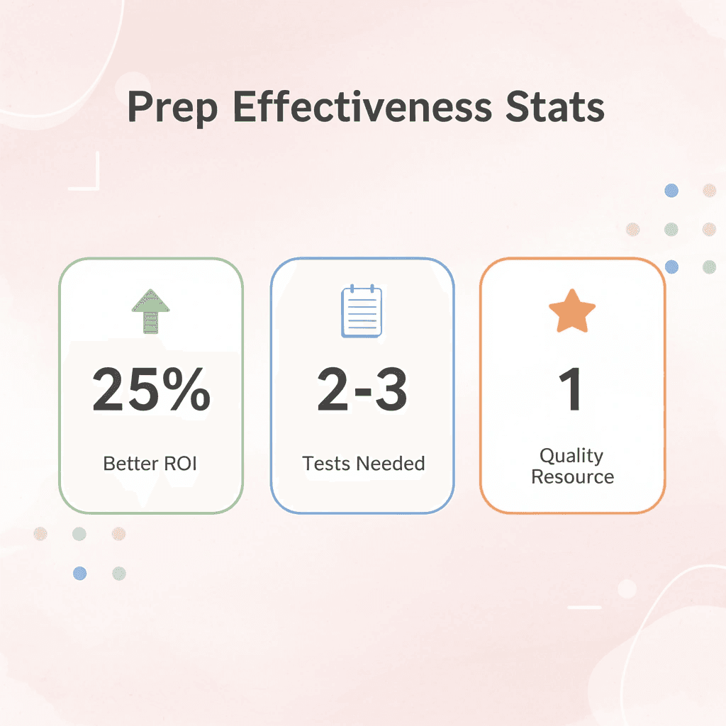 Statistics showing SAT prep effectiveness metrics
