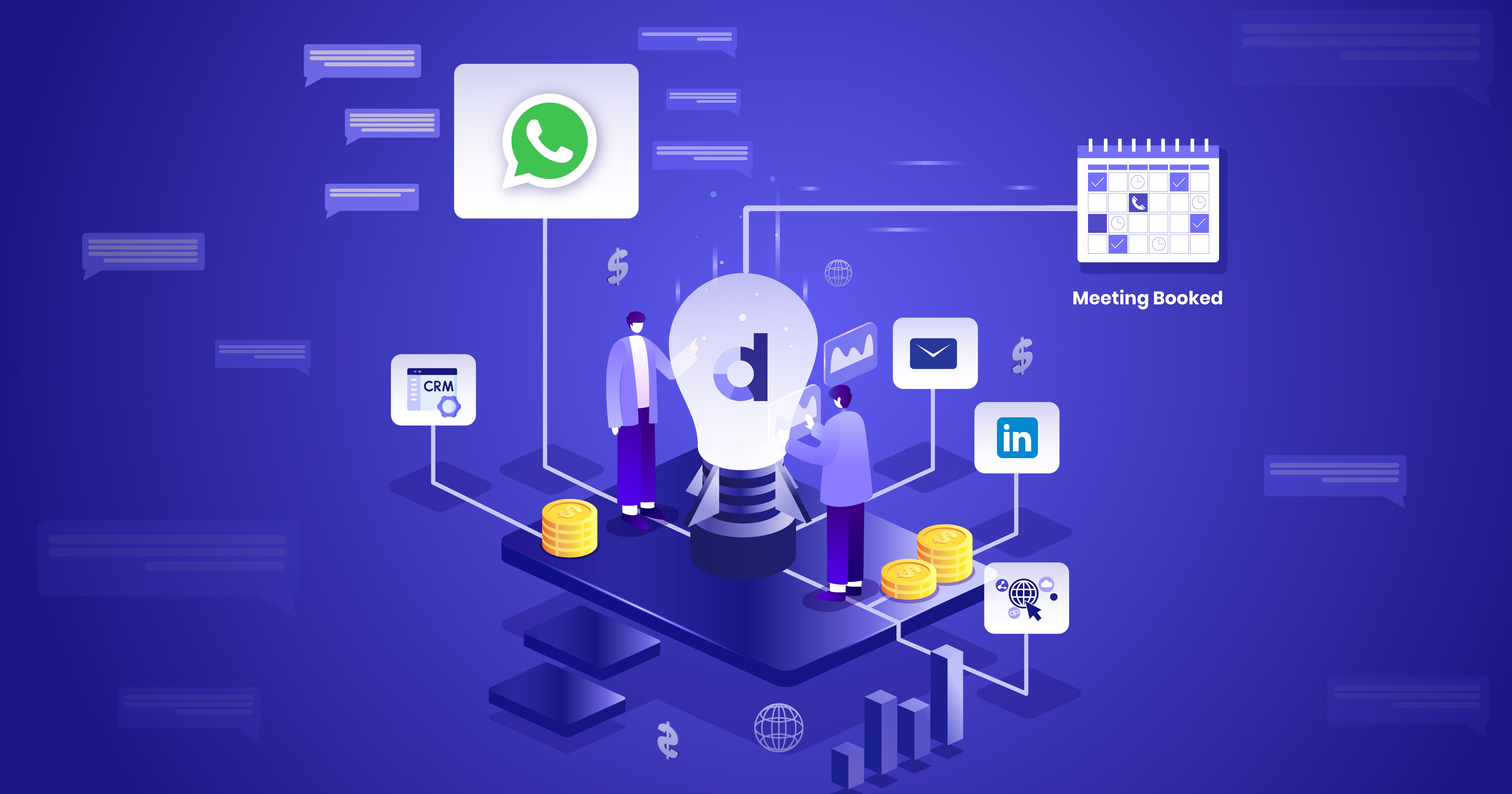 A comparison bar chart showing B2B outreach open rates: WhatsApp at 98% versus traditional email at 15%, highlighting why GTM teams are shifting toward mobile-first communication.