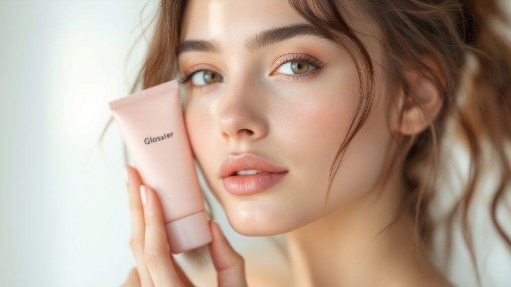 Image showcasing Glossier's community-driven marketing approach with user-generated content