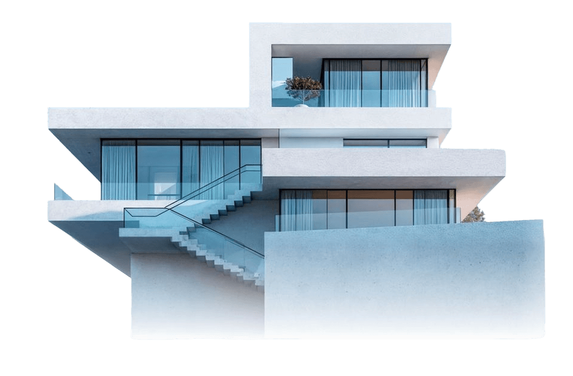 White modern residence