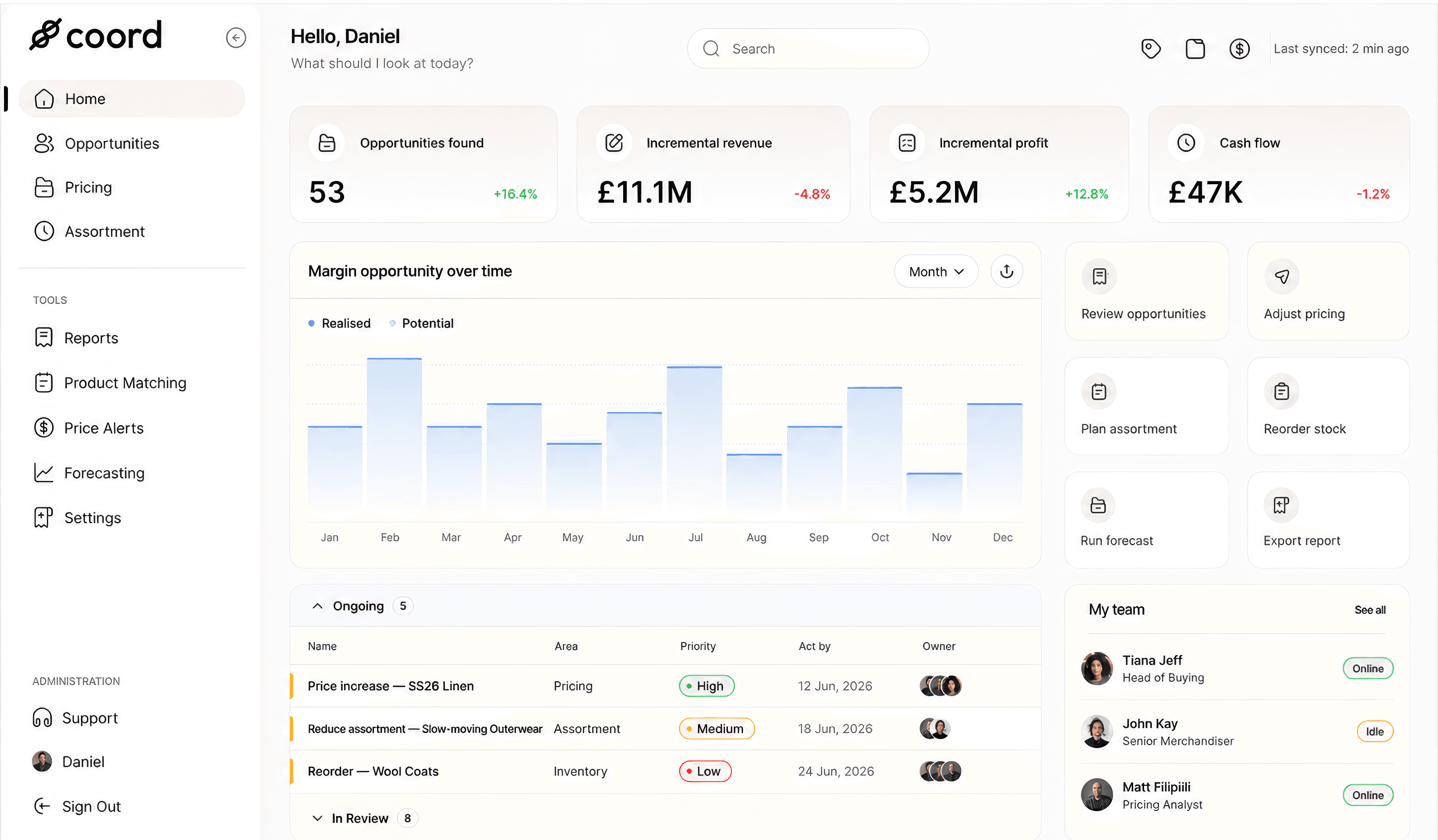 An image of Dreelio's dashboard