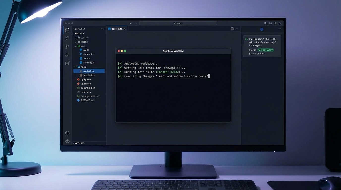 Claude Code agentischer Workflow mit mehrstufiger Aufgabenausführung in einer Entwicklerumgebung