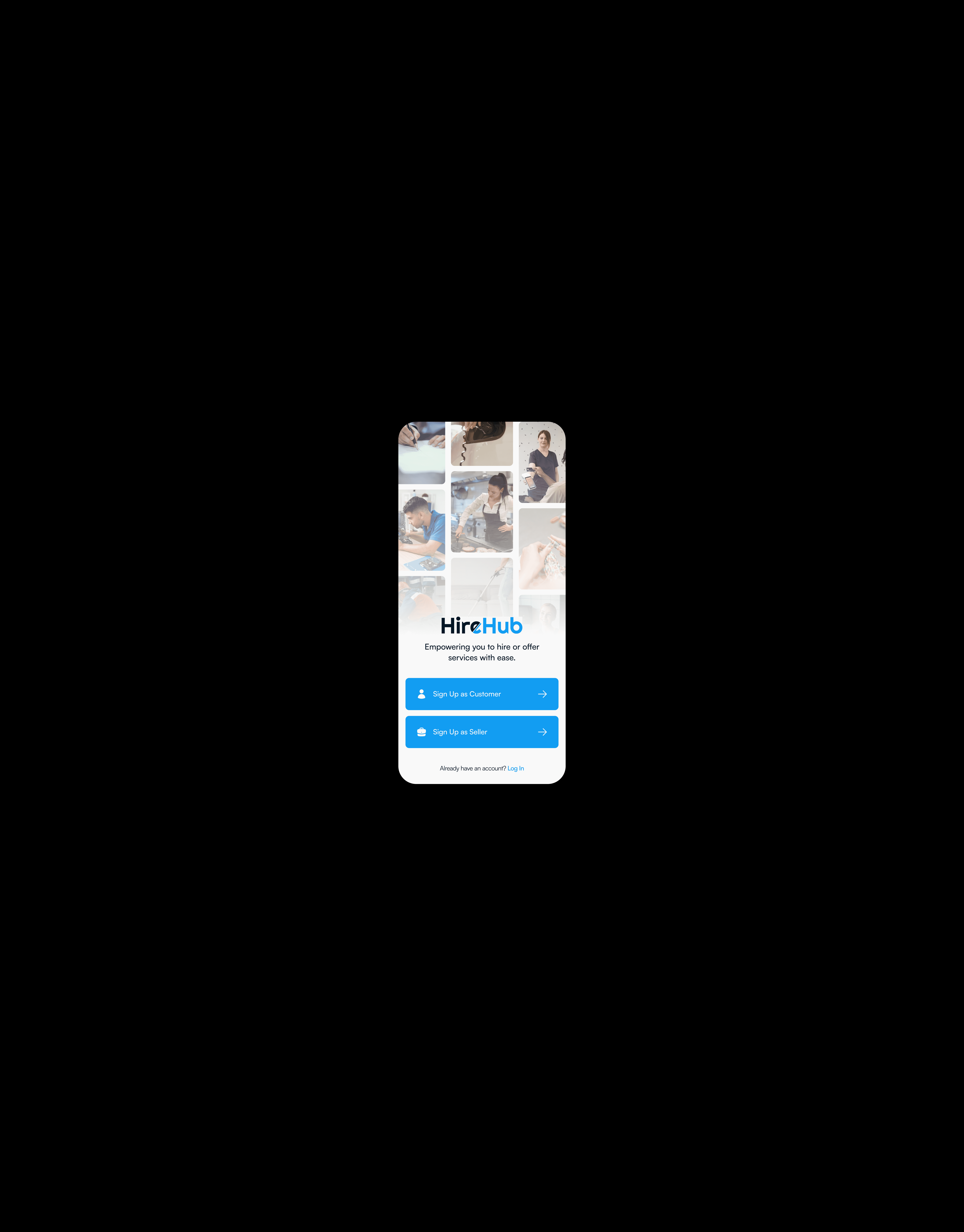 Phone mockup with the app filter