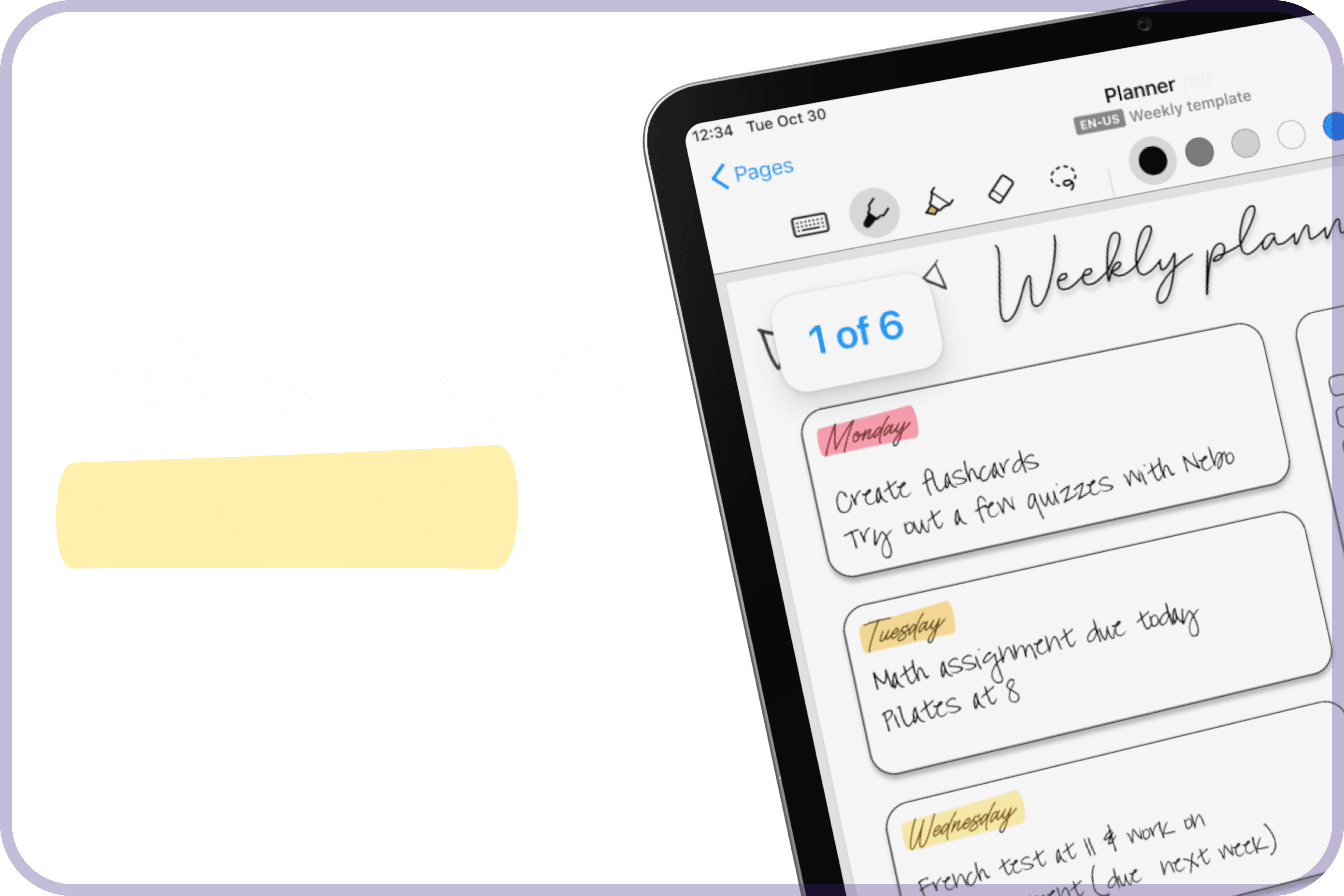 PDFs import in Nebo