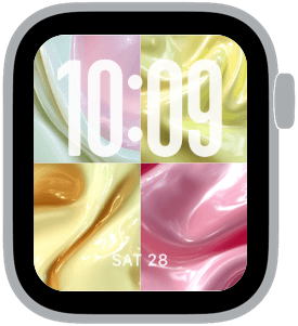 gelato dream Apple Watch face preview 5 featuring abstract, gradient, and summer.