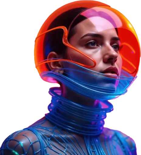 techpilots maskot rymd kvinnan