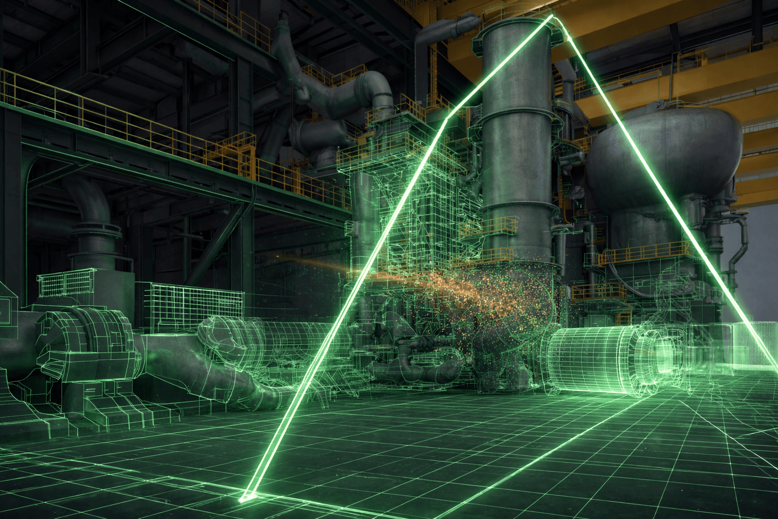 a factory with a lot of steel being made