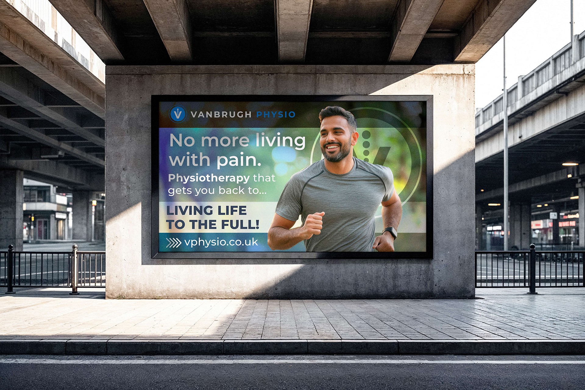 Vanbrugh Physio London billboard advertisement
