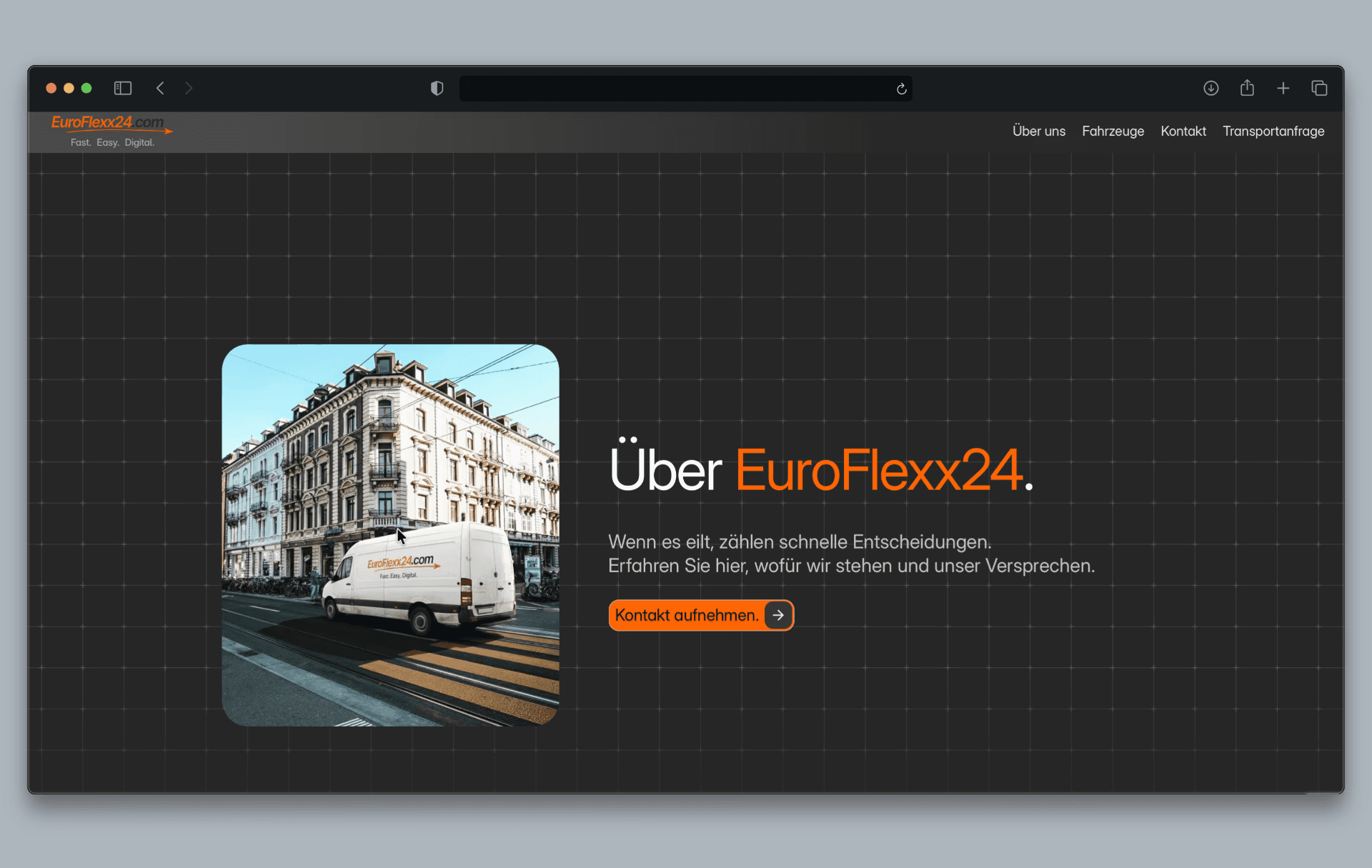 EuroFlexx24 Webseite, Über uns Seite. Design von Zukunftsberatung.net