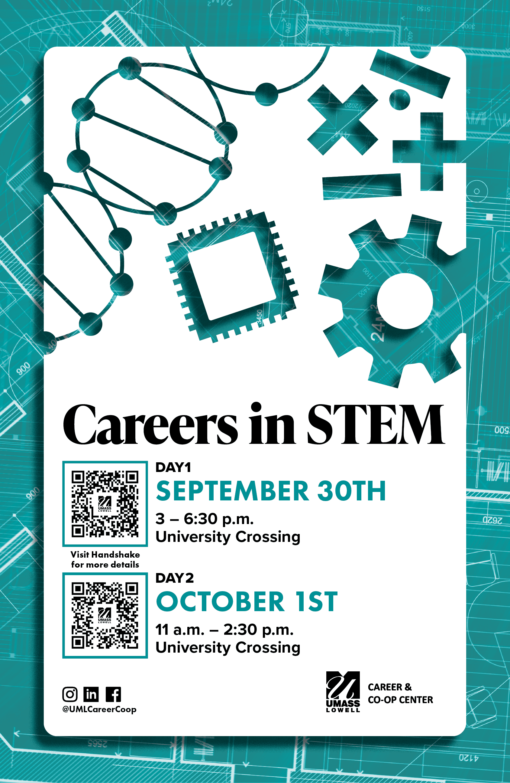 Fall career fair poster, Careers in STEM