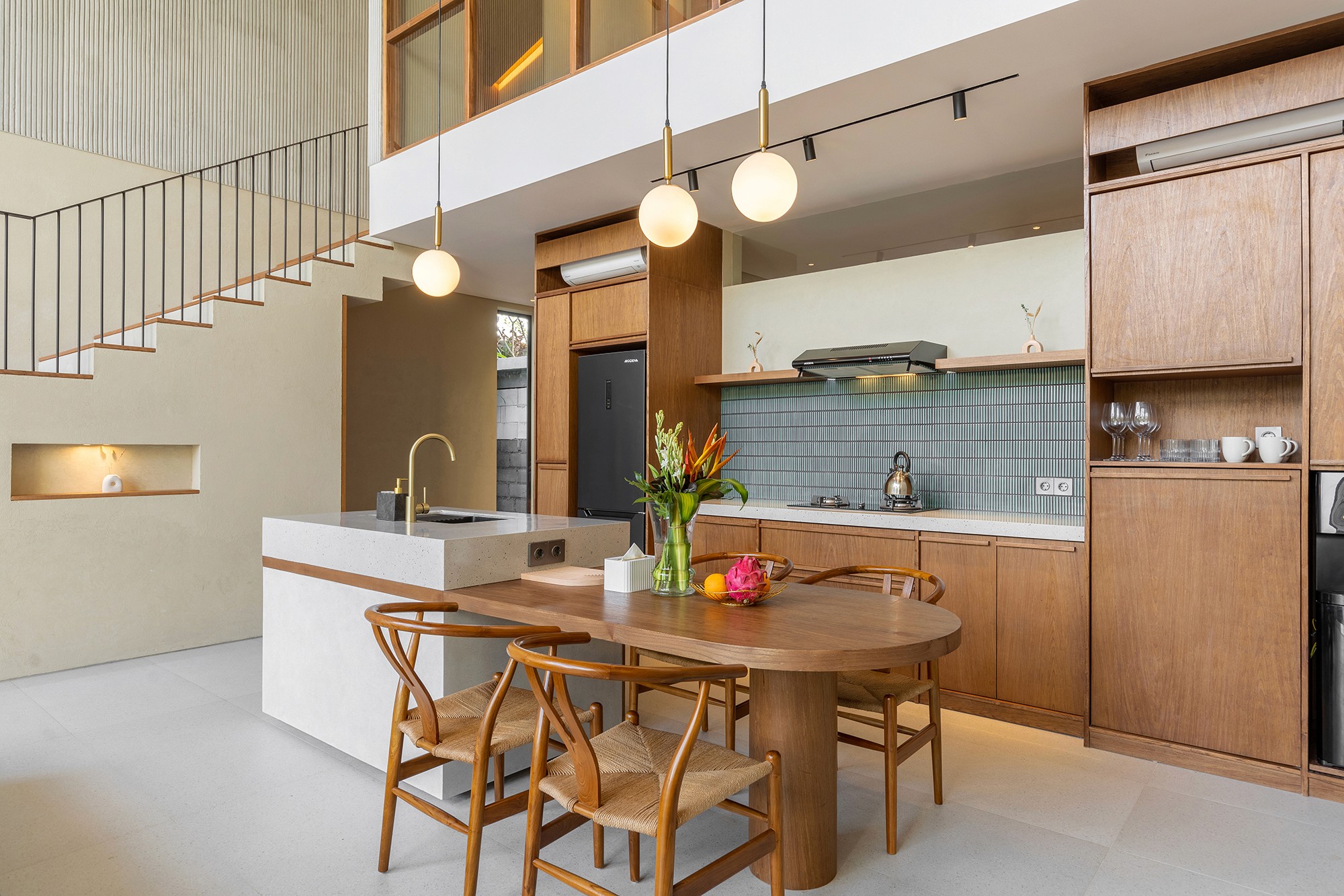 A completed 2-bedroom townhouse with a private pool in an operating residential compound in Jimbaran, Bukit