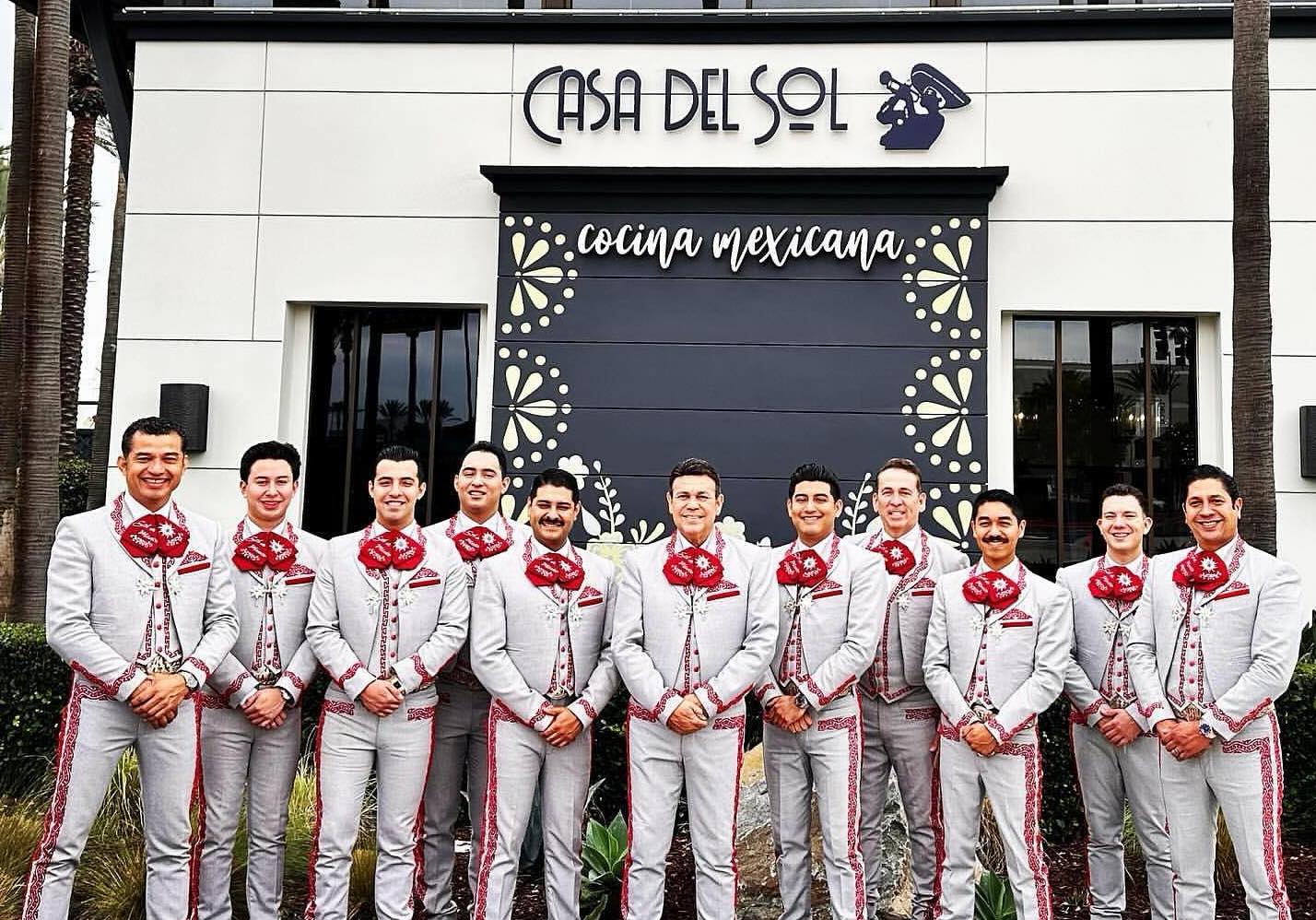 The mariachi band at Casa del Sol delivers an electrifying live performance, featuring Grammy-nominated musicians in traditional attire, bringing the vibrant spirit of Mexican culture to every meal.