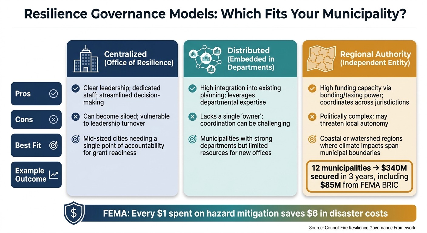 Resilience Governance Models Compared: Centralized vs. Distributed vs. Regional