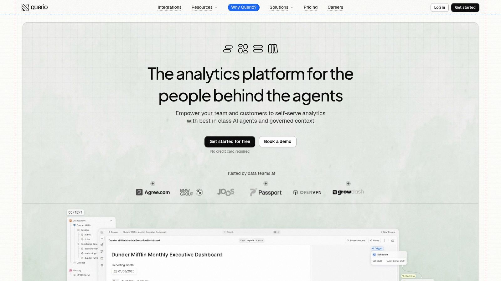 Screenshot from https://www.querio.ai