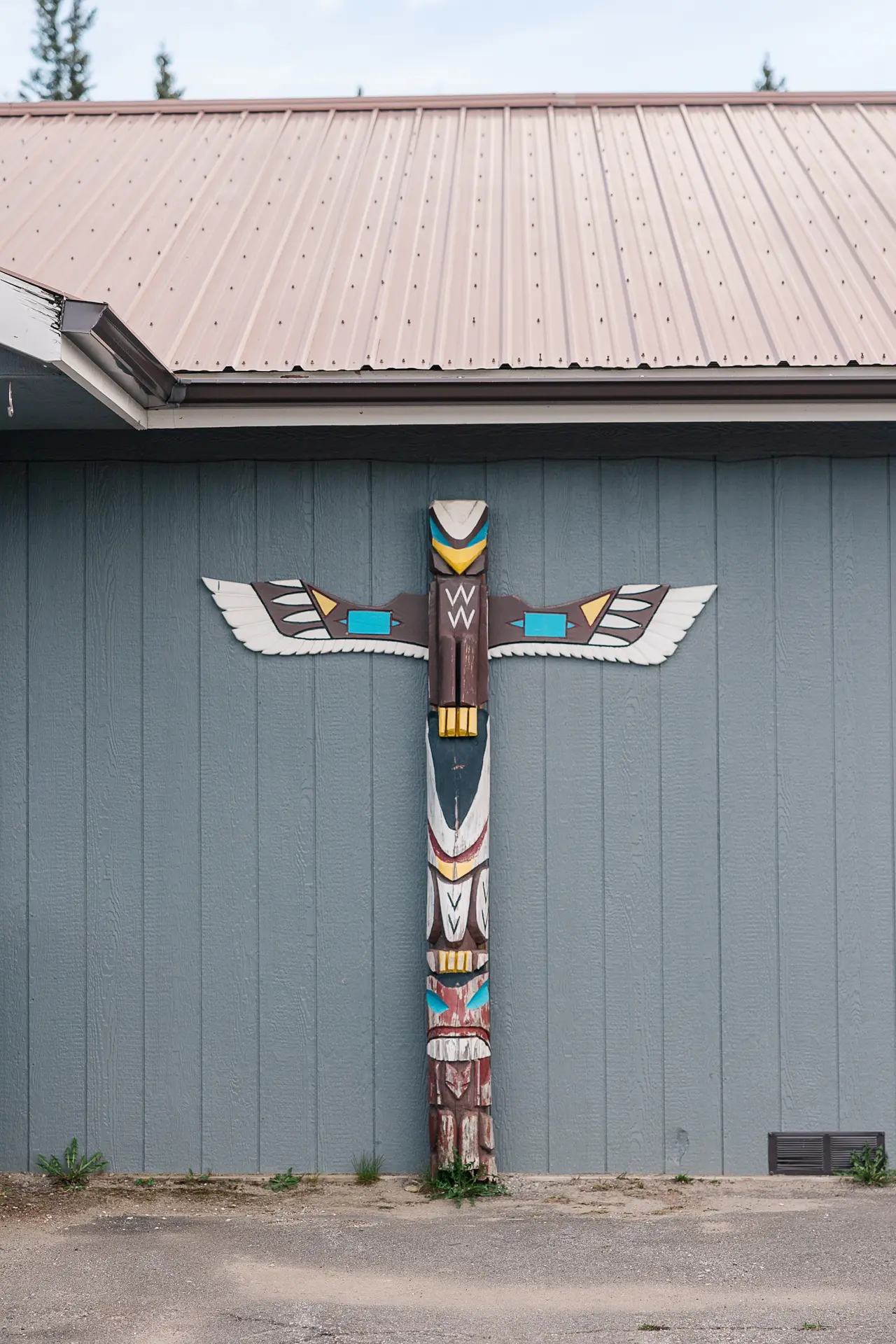 Trophy Lodge exterior building detail and entry area.