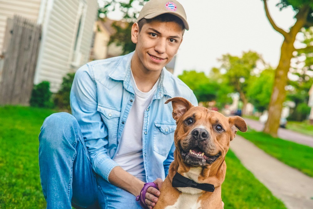 Man with a dog