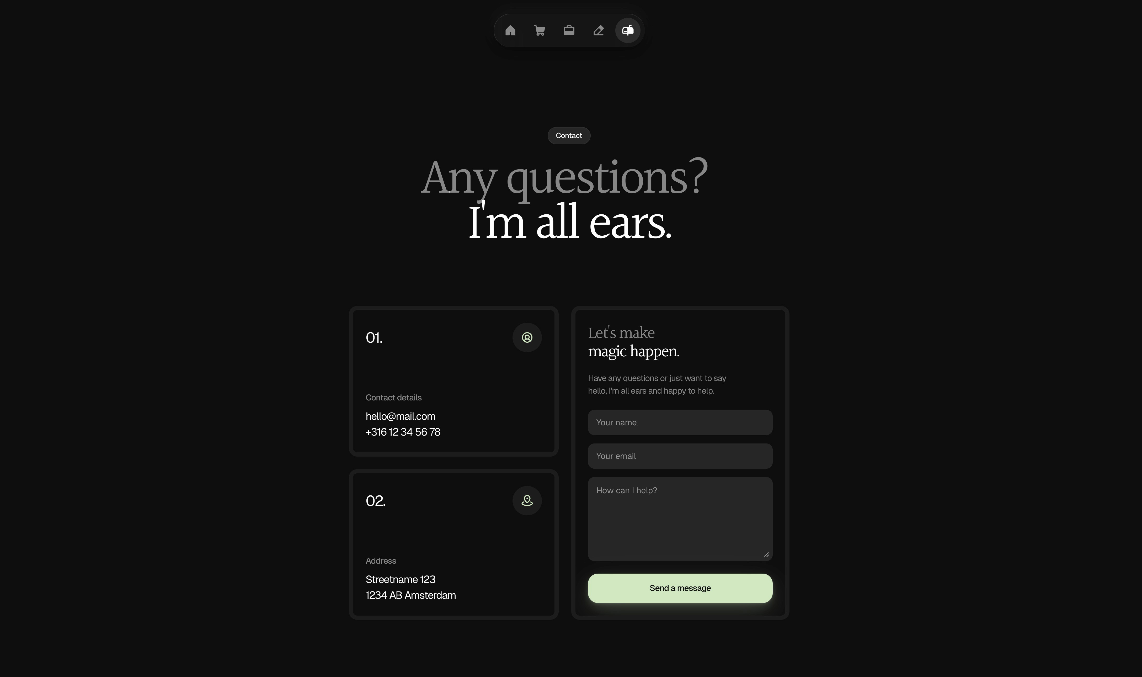 Simple Contact Form Framer