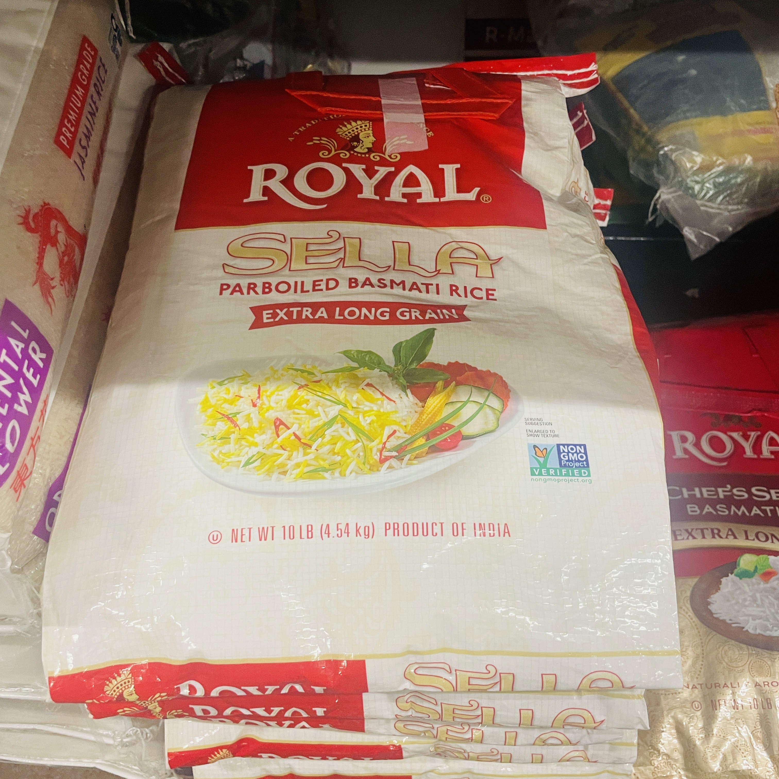 Royal Sella parboiled extra long grain basmati rice available at International Food Market Orlando.