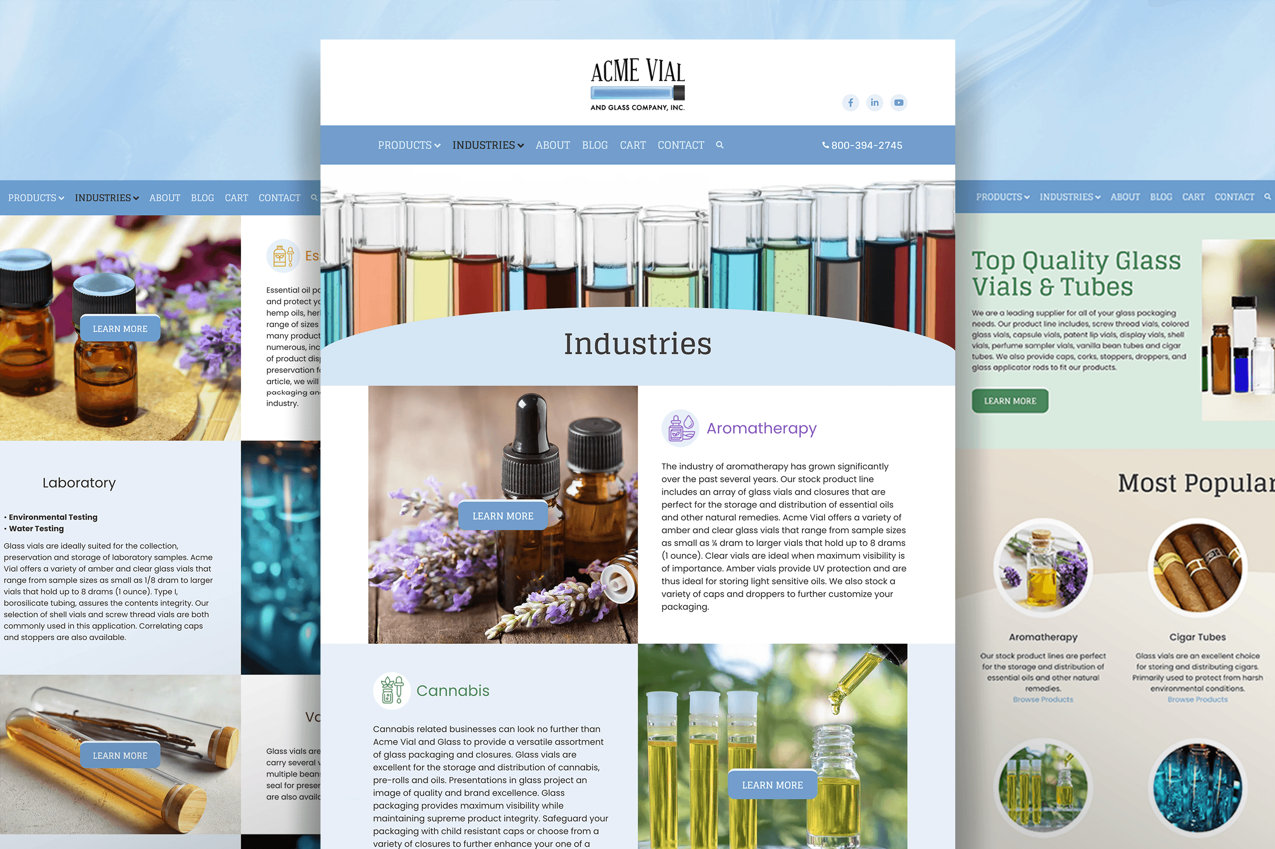 Acme Vial Website Design