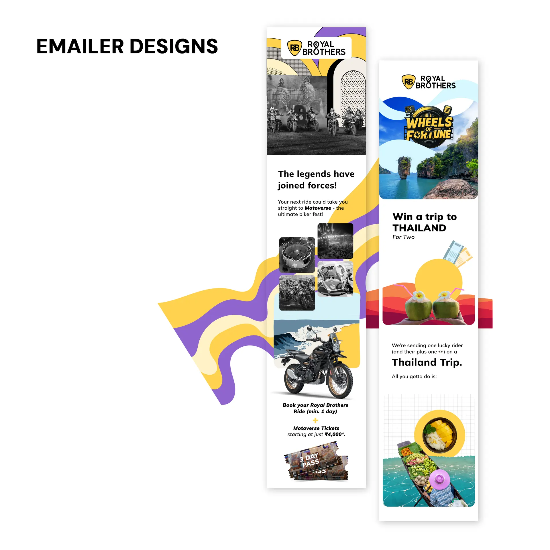 Emailers for Royal Brothers