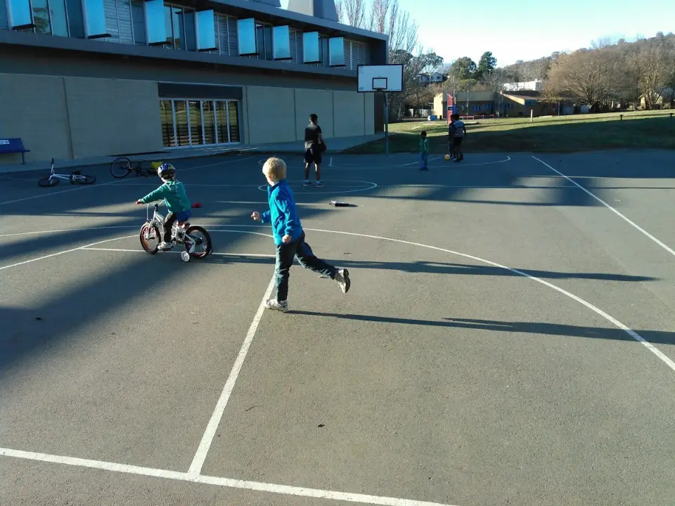 Child playing at Garran Primary School