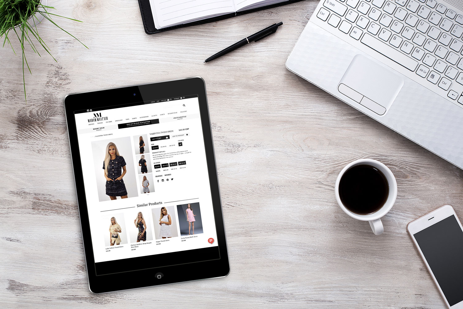 Madam Mayfair website design